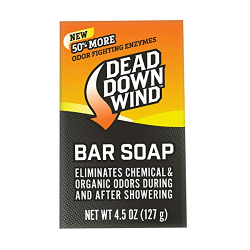 Dead Down Wind Bar Soap | 4.5 Oz Bar | Odor Eliminator, Hunting Accessories | Scent Blocker Body Soap for Hunting | All Natural Hunting Soap Body Wash with Odor Fighting Enzymes (1200N)