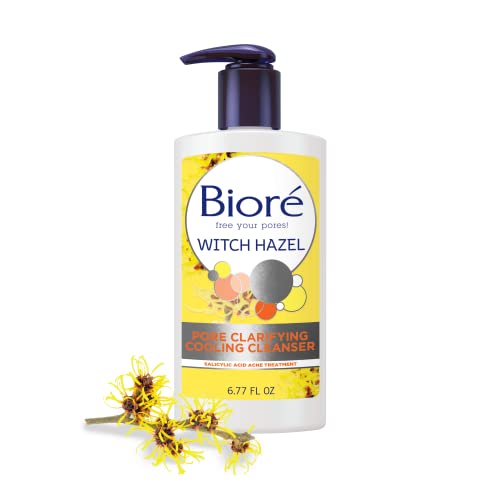 Bioré Witch Hazel Pore Clarifying Acne Face Wash, Exfoliating Facial Cleanser, 2% Salicylic Acid Acne Treatment for Acne Prone, Oily Skin, 6.77 Ounce