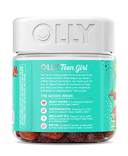 OLLY Kids Multivitamin Gummy Worms, Overall Health and Immune Support, Vitamins and Minerals A, C, D, E, Bs and Zinc, Chewable Supplement, Sour Fruit Punch, 45 Day Supply - 70 Count