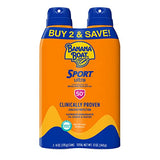 Banana Boat Sport Ultra SPF 50 Sunscreen Spray | Banana Boat, SPF 50, Spray On Sunscreen, Water Resistant Sunscreen, Oxybenzone Free Sunscreen Pack SPF 50, 6oz each Twin Pack