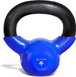 Yes4All Vinyl Coated Kettlebell Weights Set – Great for Full Body Workout and Strength Training – Vinyl Kettlebell 15 lbs