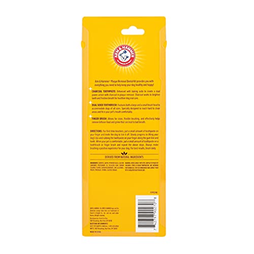 Arm & Hammer for Pets Dog Dental Care Fresh Breath Kit | Includes Arm & Hammer Baking Soda Dog Toothpaste and Dog Toothbrush | Dog Plaque Removal Kit, Mint