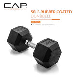 CAP Barbell 10 LB Coated Hex Dumbbell Weight, New Edition