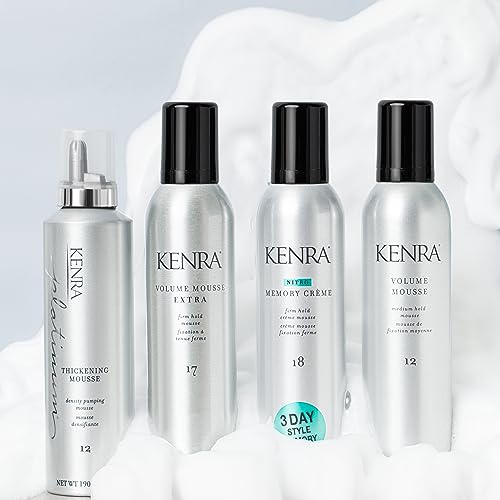 Kenra Volume Mousse Extra 17 | Firm Hold Mousse | Alcohol Free | Non-drying, Non-flaking Lightweight Formula | Tames Frizz & Conditions |Thermal Protection up to 450F| All Hair Types | 8 oz