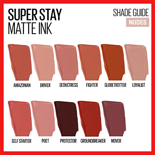 Maybelline New York Super Stay Matte Ink Liquid Lipstick Makeup, Long Lasting High Impact Color, Up to 16H Wear, Inspirer, Light Mauve Pink, 1 Count