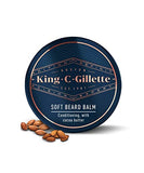 King C. Gillette Soft Beard Balm, Deep Conditioning with Cocoa Butter, Argan Oil and Shea Butter