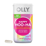 OLLY Happy Hoo-Ha Capsules, Probiotic for Women, Vaginal Health and pH Balance, 10 Billion CFU, Gluten Free - 25 Count