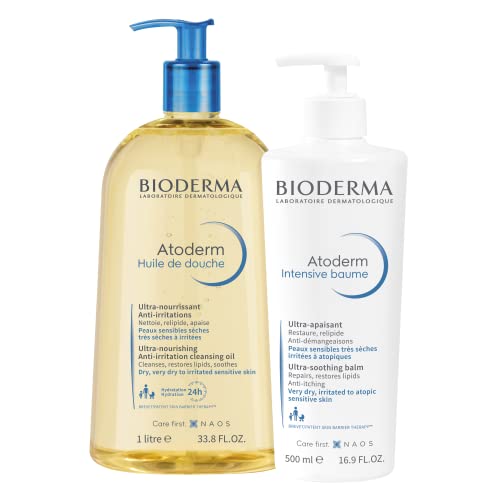 Bioderma Atoderm Intensive Balm, Intensely Nourishing Body Cream, Soothes discomfort, for Very Dry Sensitive Skin, 16.7 Fl Oz