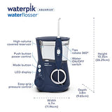 Waterpik Aquarius Water Flosser Professional For Teeth, Gums, Braces, Dental Care, Electric Power With 10 Settings, 7 Tips For Multiple Users And Needs, ADA Accepted, Gray WP-667CD