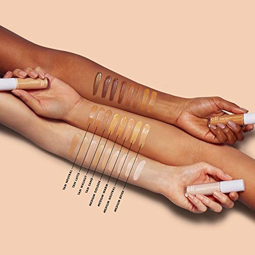 e.l.f., Hydrating Camo Concealer, Lightweight, Full Coverage, Long Lasting, Conceals, Corrects, Covers, Hydrates, Highlights, Deep Chestnut, Satin Finish, 25 Shades, All-Day Wear, 0.20 Fl Oz