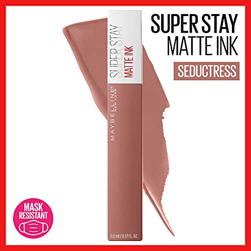 Maybelline New York Super Stay Matte Ink Liquid Lipstick Makeup, Long Lasting High Impact Color, Up to 16H Wear, Exhilarator, Ruby Red, 1 Count