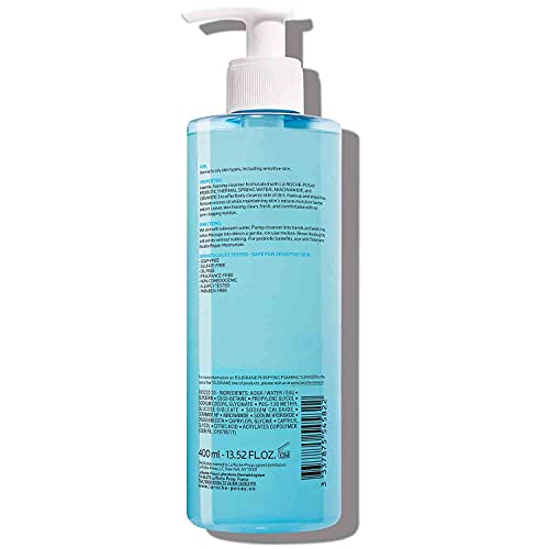 La Roche-Posay Toleriane Purifying Foaming Facial Cleanser, Face Wash for Oily Skin and Normal Skin with Niacinamide, Won’t Dry Out Skin, Soap Free, Fragrance Free