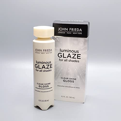 John Frieda Luminous Glaze Clear Shine Hair Gloss, Anti-Fade, Color Enriching Gloss, Safe for Color Treated Hair, 6.5 oz (Pack of 2)