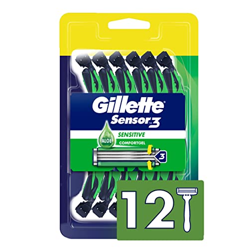 Gillette Sensor3 Smooth Shave Disposable Razor, 4 Count