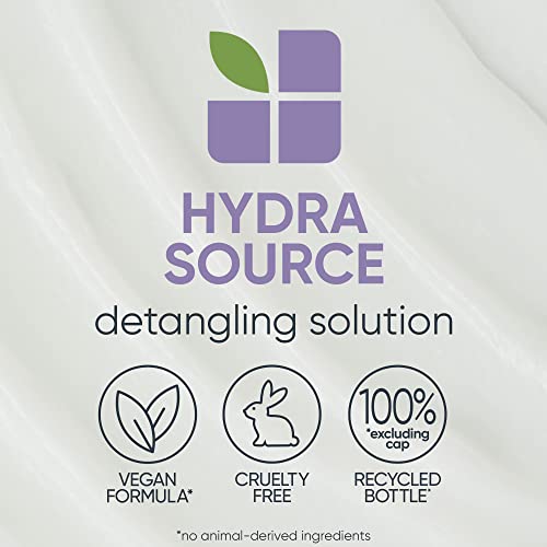 Biolage Hydra Source Detangling Solution | Detangles & Controls Static For Less Frizz & Fly-Aways | Renews Moisture | Paraben-Free | For Dry Hair | Vegan | Cruelty Free | 33.8 Fl. Oz