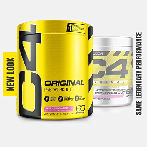 C4 Original Pre Workout Powder Fruit Punch - Vitamin C for Immune Support - Sugar Free Preworkout Energy for Men & Women - 150mg Caffeine + Beta Alanine + Creatine - 60 Servings