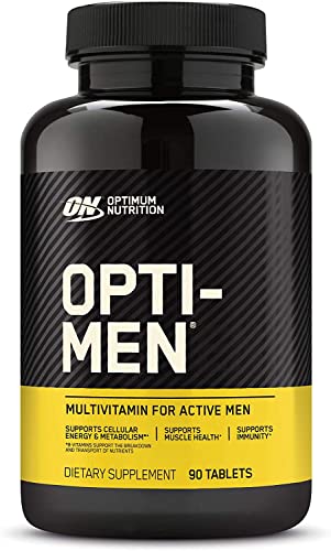 Optimum Nutrition Opti-Men, Vitamin C, Zinc and Vitamin D, E, B12 for Immune Support Mens Daily Multivitamin Supplement, 240 Count (Packaging May Vary)