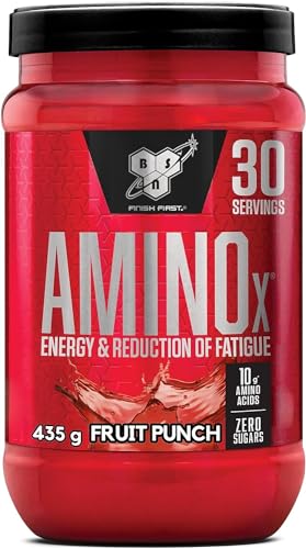 BSN Amino X Muscle Recovery & Endurance Powder with BCAAs, Intra Workout Support, 10 Grams of Amino Acids, Keto Friendly, Caffeine Free, Flavor: Grape, 30 Servings (Packaging May Vary)