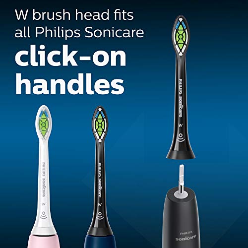 Philips Sonicare Genuine W DiamondClean Toothbrush Heads, 2 Brush Heads, Black, HX6062/95