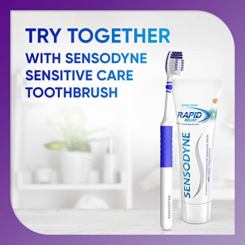 Sensodyne Rapid Relief Sensitive Toothpaste, Cavity Prevention and Sensitive Teeth Treatment - 3.4 Ounces