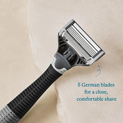 Harry's Shaving Razors for Men includes 3 Razor Blade Refills (Charcoal)