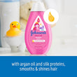 Johnson's Baby Shiny Soft TearFree Kids' Shampoo with Argan Oil Silk Proteins Paraben Sulfate DyeFree Formula Hypoallergenic Gentle for Toddler's Hair, 13.6 Fl Oz