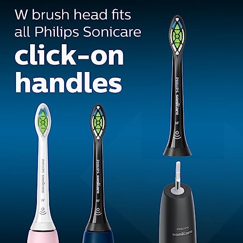 Philips Sonicare Genuine W DiamondClean Toothbrush Heads, 2 Brush Heads, Black, HX6062/95