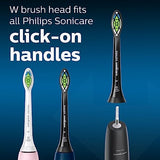 Philips Sonicare Genuine W DiamondClean Toothbrush Heads, 2 Brush Heads, Black, HX6062/95