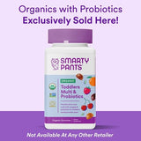 SmartyPants Organic Toddler Multivitamin, Daily Gummy Vitamins: Probiotics, Vitamin C, D3, Zinc, & B12 for Immune Support, Energy & Digestive Health, Fruit Flavor, 60 Gummies, 30 Day Supply