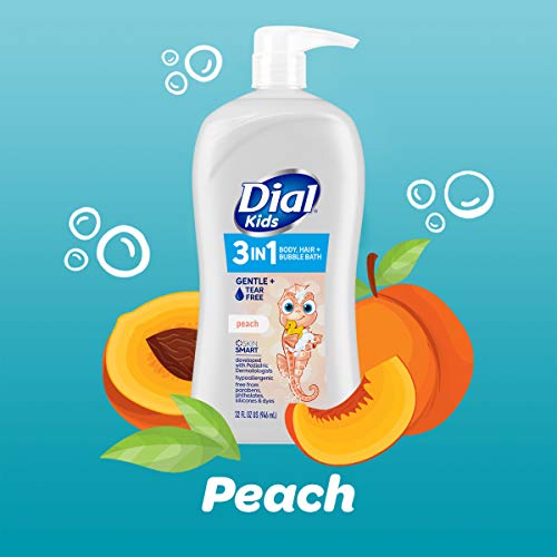 Dial Kids 3-in-1 Body+Hair+Bubble Bath, Lavender Scent, 32 fl oz