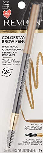 Revlon Eyebrow Pencil, Colorstay Eye Makeup with Eyebrow Spoolie, Waterproof, Longwearing Angled Precision Tip, 220 Dark Brown, 0.01 Oz