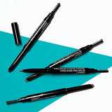 Wet n Wild Ultimate Eyebrow Retractable Definer Pencil, Dark Brown, Dual-Sided, Fine Tip, Shapes, Defines, Fills Brows Makeup