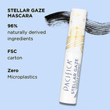 Pacifica Beauty, Stellar Gaze Length & Strength Black Mascara, For Volume and Length, Vitamin B + Coconut, Natural Lash Effect, Silicone, Sulfate & Paraben Free, Vegan and Cruelty Free