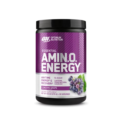 Optimum Nutrition Amino Energy - Pre Workout with Green Tea, BCAA, Amino Acids, Keto Friendly, Green Coffee Extract, Energy Powder - Blueberry Lemonade, 30 Servings (Packaging May Vary)