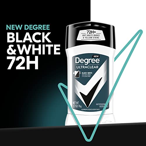 Degree Men UltraClear Antiperspirant Deodorant Black+White 2 Count 72-Hour Sweat & Odor Protection Antiperspirant For Men With MotionSense Technology 2.7 oz