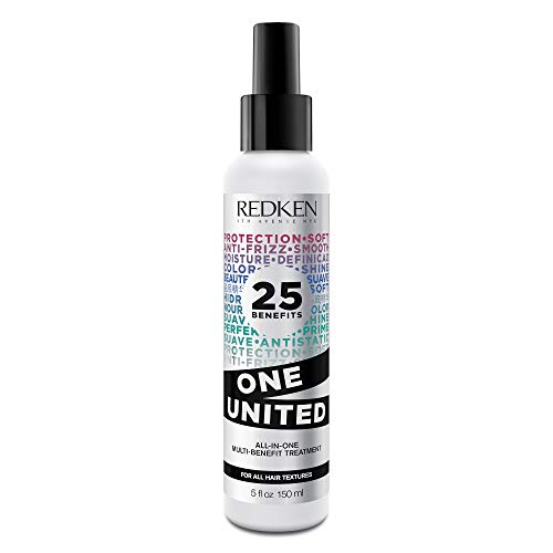 REDKEN All-In-One Leave In Conditioner, Multi-Benefit Treatment and Heat Protectant Spray with Frizz Protection, For All Hair Types, Paraben Free, One United, 150 ml