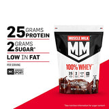 Muscle Milk 100% Whey Protein Powder, Chocolate, 5 Pound, 66 Servings, 25g Protein, 2g Sugar, Low in Fat, NSF Certified for Sport, Energizing Snack, Workout Recovery, Packaging May Vary