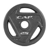 CAP Barbell 2-Inch Olympic Grip Weight Plate, 25 lb, Single Black