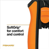 Fiskars Micro-Tip Pruning Snips - 6" Garden Shears with Sharp Precision-Ground Non-Coated Stainless Steel Blade - Gardening Tool Scissors with SoftGrip Handle