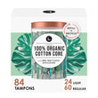 L. Organic Cotton Tampons Multipack - Light + Regular 42 Count x 2 Pack (84 Count Total)