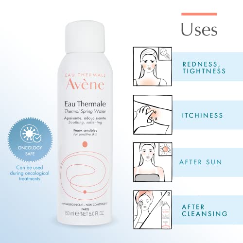 Eau Thermale Avene Thermal Spring Water, Soothing Calming Facial Mist Spray for Sensitive Skin - 5 fl. oz.