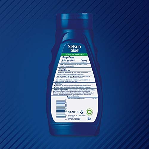 Selsun Blue Moisturizing Anti-dandruff Shampoo with Aloe, 11 fl. oz., Selenium Sulfide 1%