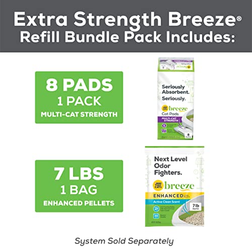 Purina Tidy Cats Breeze Cat Litter Extra Strength Refill Bundle (1) 7 lb. Pouch + (1) 8 ct. Pad