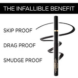 L’Oréal Paris Makeup Infallible Super Slim Long-Lasting Liquid Eyeliner, Ultra-Fine Felt Tip, Quick Drying Formula, Glides on Smoothly, Brown, Pack of 1