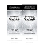 John Frieda Luminous Glaze Clear Shine Hair Gloss, Anti-Fade, Color Enriching Gloss, Safe for Color Treated Hair, 6.5 oz (Pack of 2)