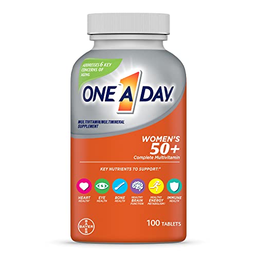 One A Day Women’s 50+ Multivitamins Tablet, Multivitamin for Women with Vitamin A, C, D, E and Zinc for Immune Health Support*, Calcium & more, 200 Count