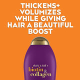 OGX Thick & Full + Biotin & Collagen Conditioner, Salon Size, 25.4 Fl Oz