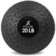 ProsourceFit Slam Medicine Balls 20 lbs Tread Textured Grip Dead Weight Balls for Cross Training, Strength and Conditioning Exercises, Cardio and Core Workouts, Black