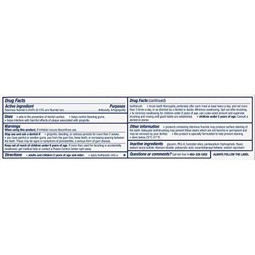 Parodontax Toothpaste for Bleeding Gums, Gingivitis Treatment and Cavity Prevention, Clean Mint - 3.4 Ounces