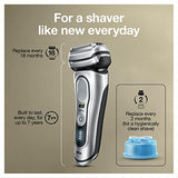 Braun Electric Razor for Men, Series 9 Pro 9465cc Wet & Dry Electric Foil Shaver with ProLift Beard Trimmer, Cleaning & Charging SmartCare Center, Noble Metal